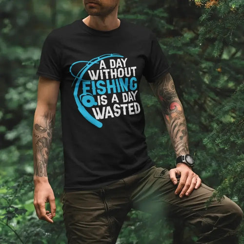 A Day Without Fishing Man T-Shirt - Grey