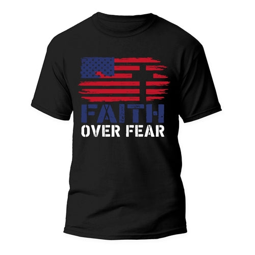 Faith Over Fear Unisex T-shirt - Black